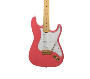 Salmon Pink Classic S electric guitar by Gordon Smith Guitars - cutout