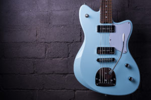 Gatsby Skye blue electric guitar - body