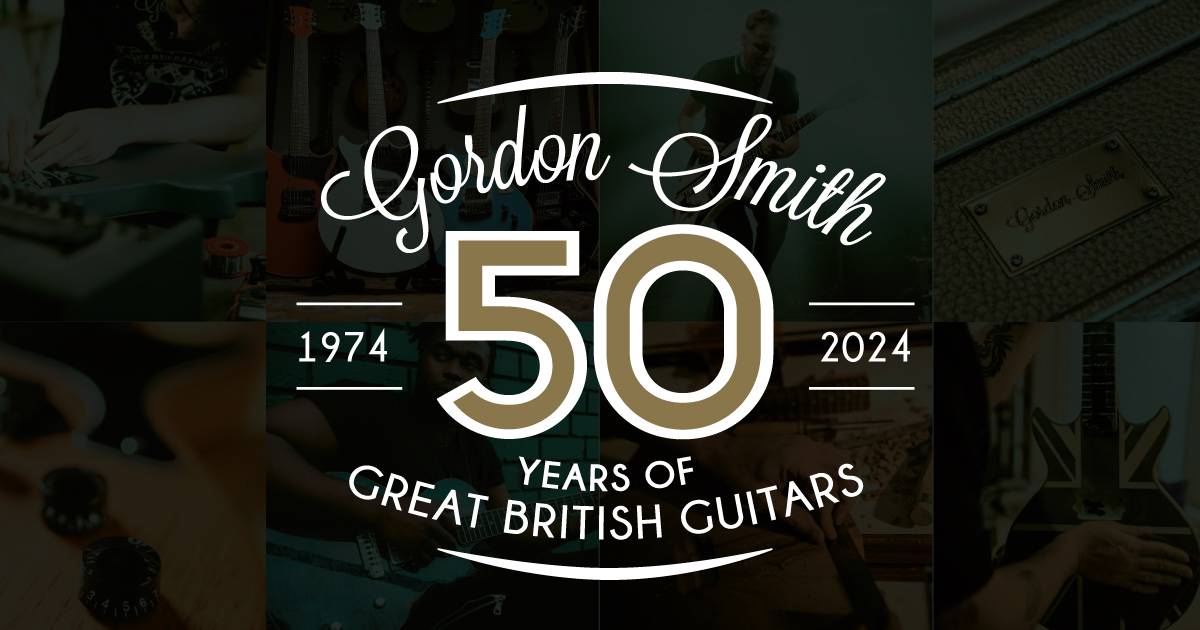 50th anniversary of Gordon Smith guitars graphic