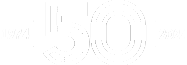 Gordon Smith 50th anniversary logo - white out version